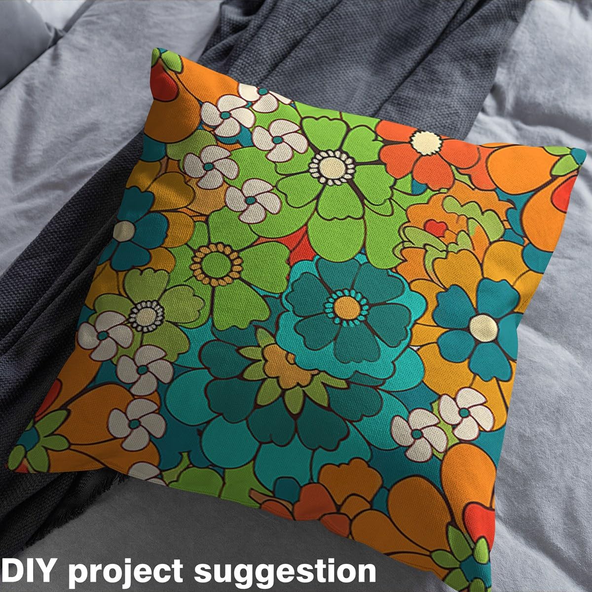 Amazon.com: Retro Hippie Flowers Fabric by The Yard,70s 80s Floral