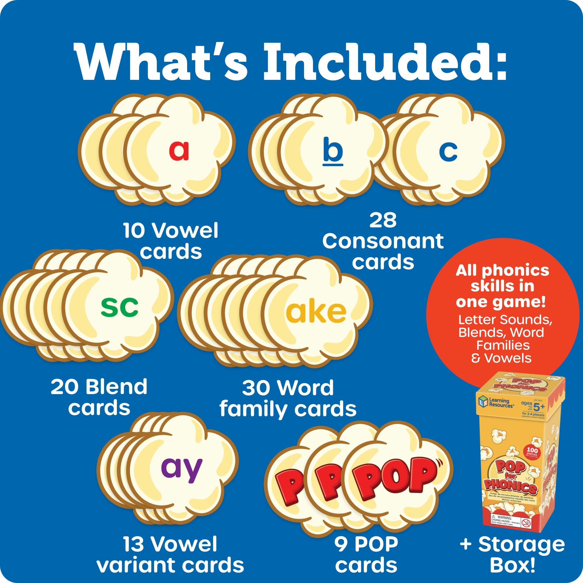 Learning Resources POP for Phonics - Language Development, Spelling, Ages 5+ - 5