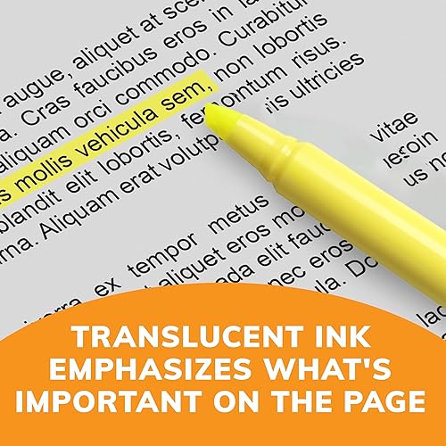 Vista 4 de BIC Brite Liner - Resaltadores, punta de cincel, 5 unidades, colores surtidos, paquete de 2