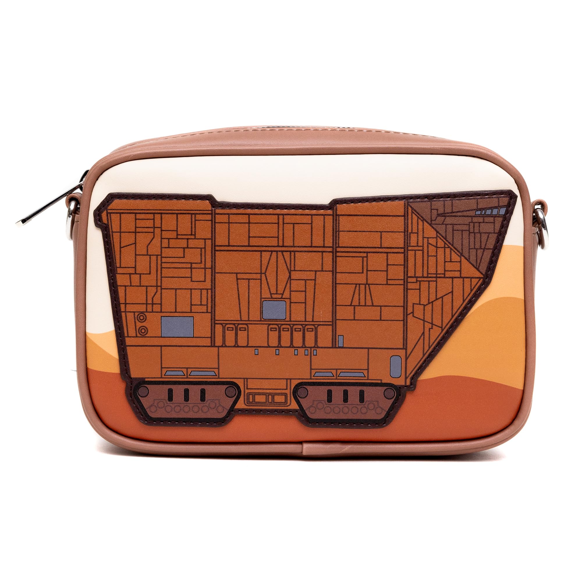 Star Wars Bag, Crossbody, Jawa Sandcrawler and Jawa Pose, Brown, Vegan Leather