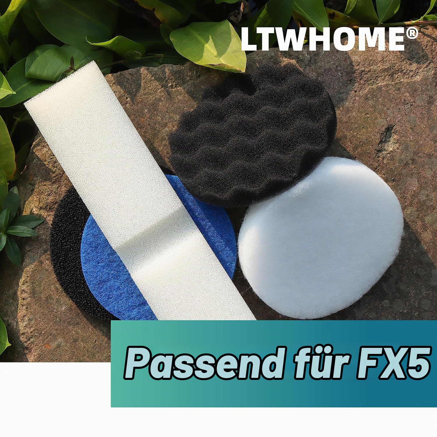 Schaumfilter, Feinfilter, Kohlefilter, Bio-Schaumfilter und Polierpads Serie Passend für Fluval FX5 (Packung mit 42)