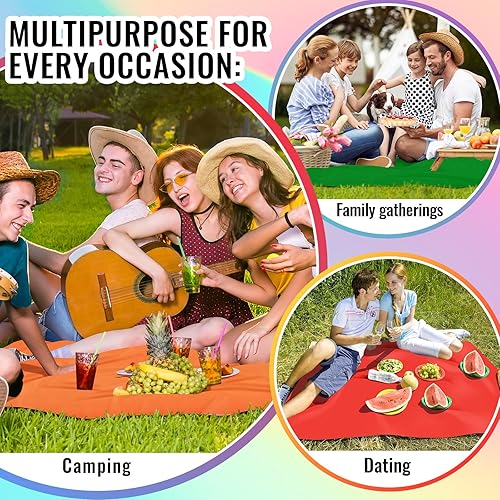 Miniatura 8 de Preboun 6 manteles de plástico con temática de arco iris, desechables, coloridos, de 54 pulgadas x 100 pies, para carnaval, circo, fiesta, boda,