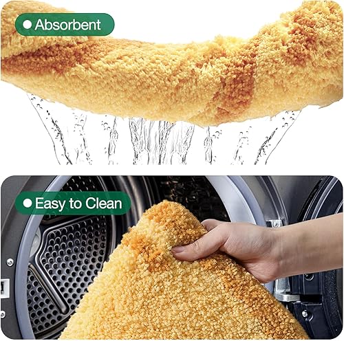 Miniatura 8 de LUMI Lindas alfombras de baño, divertidas alfombras de pasillo de frutas, alfombra de baño suave y esponjosa, absorbente, antideslizante para baño,