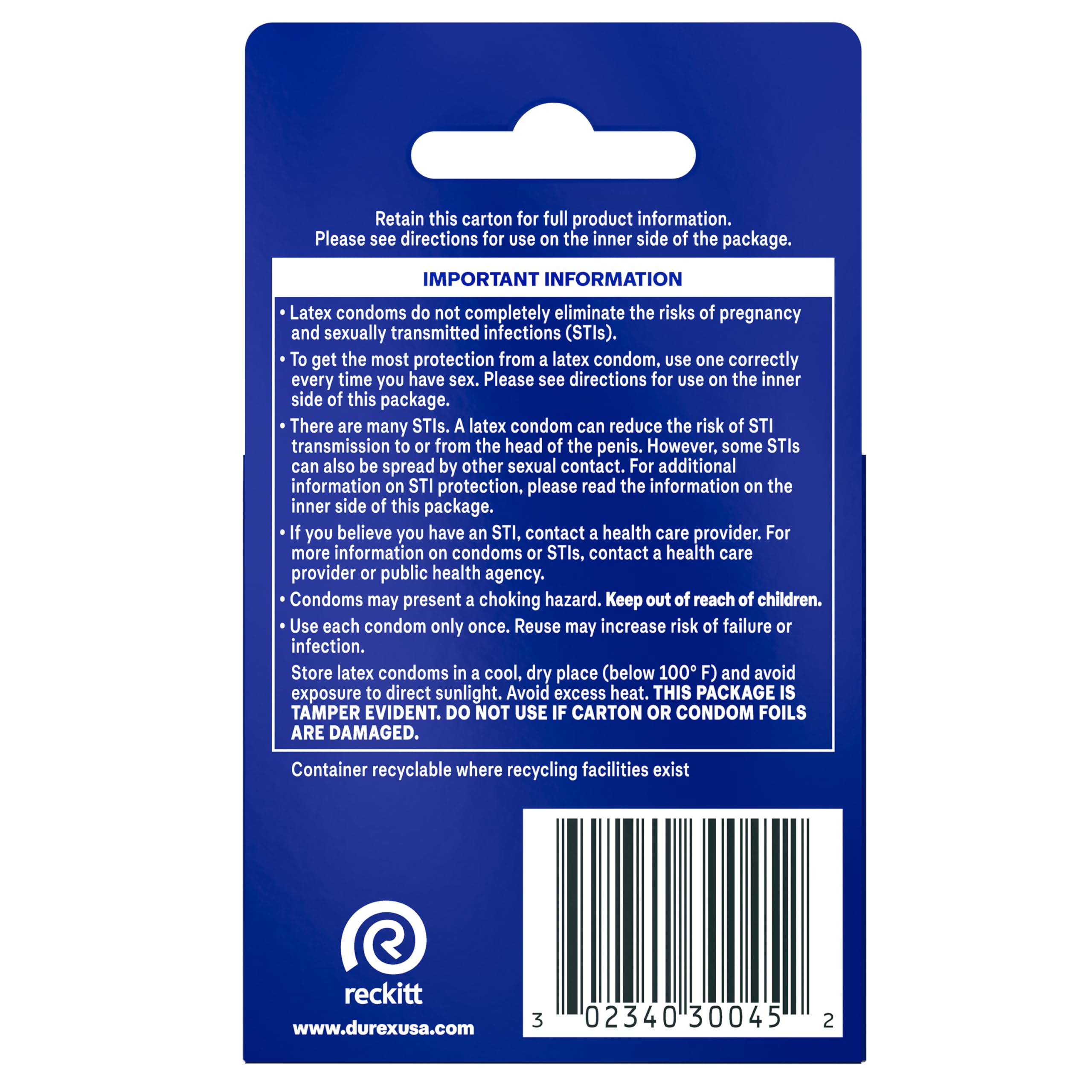 Durex XXL Lubricated Extra Large Premium Condoms, 3 Count