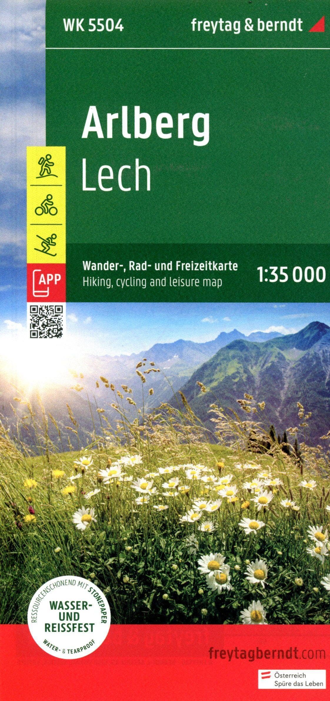 Arlberg Lech Hiking, cycling and Leisure Map: Lech, mit APP, wasserfest und reißfest: 5504 (Wander-Rad-Freizeitkarte)