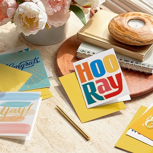 Miniatura 2 de Hallmark Tarjetas de felicitación surtidas (24 tarjetas con sobres) para graduaciones, promociones, compromisos, nuevos trabajos, anuncios de bebés