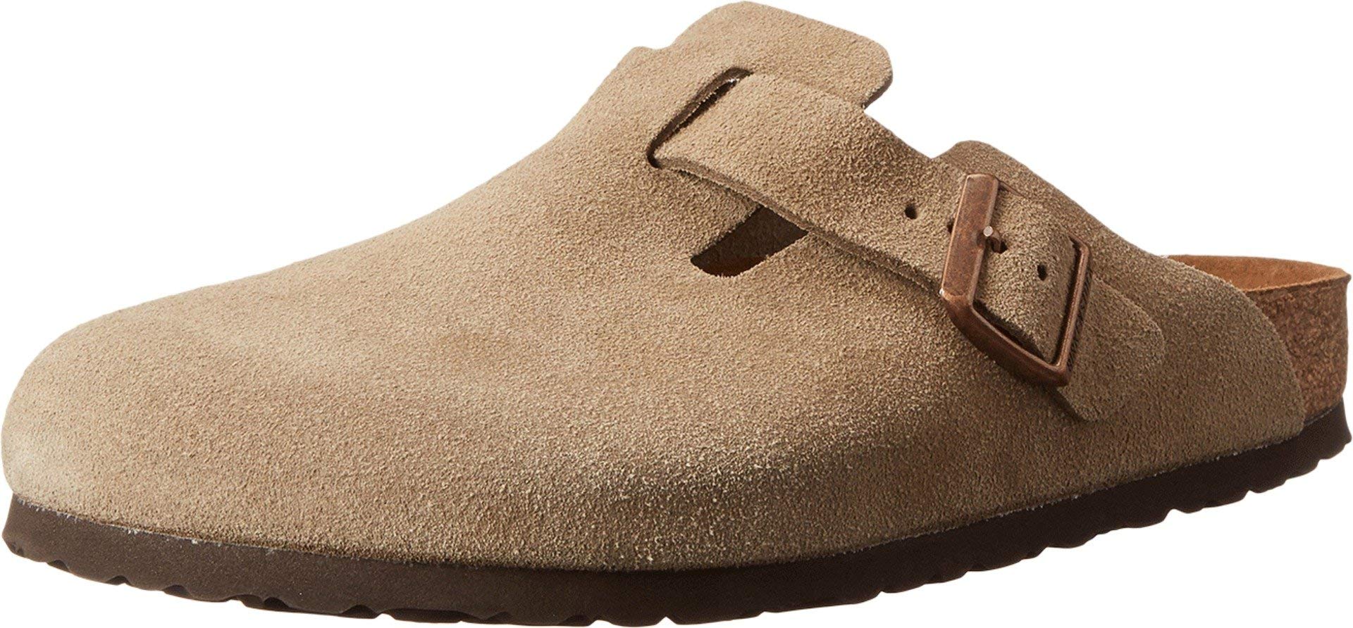 Birkenstock Unisex Boston Soft Footbed, Taupe Suede, 39 M EU