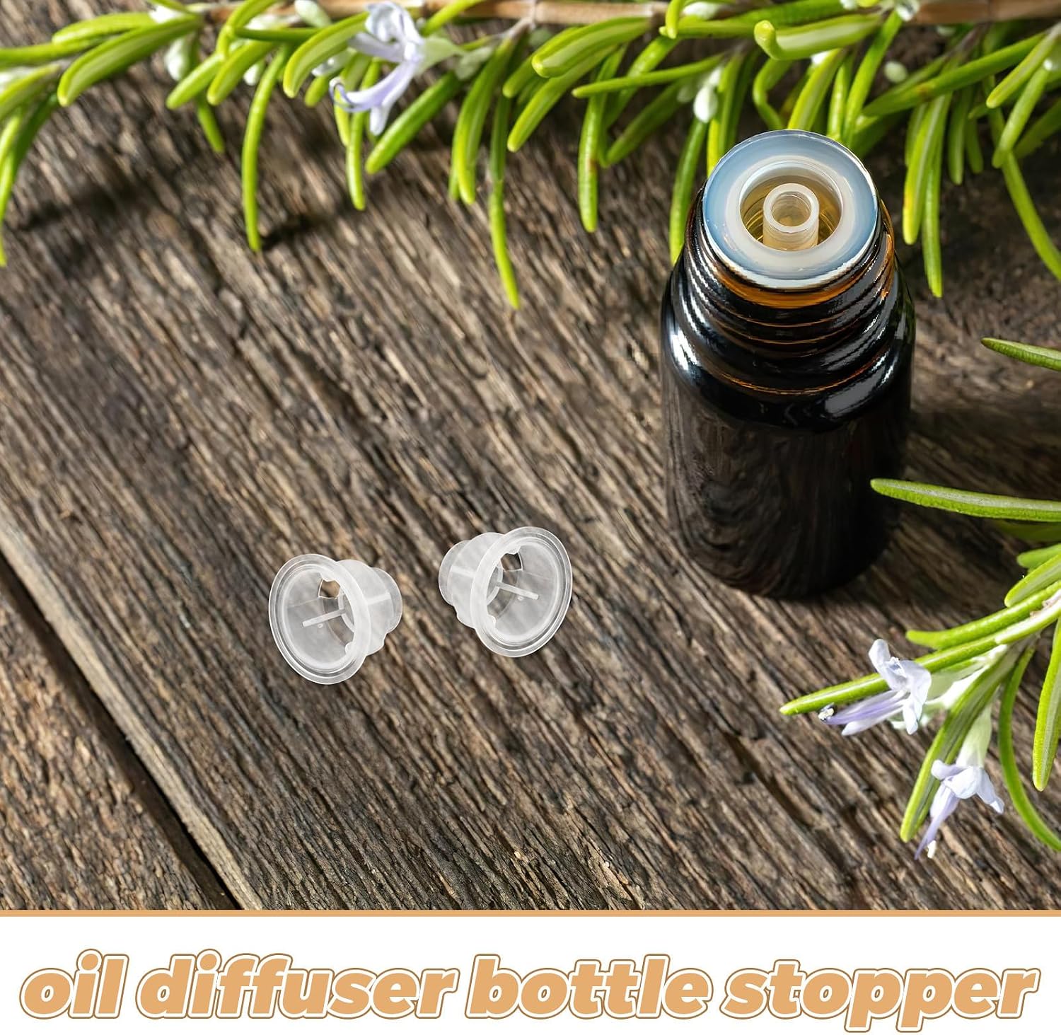 200pcs Essential Oil Diffuser Stopper and Perfume Bottle Cap Replacement, 28mm Plastic Plug for Aromatherapy Bottles, Compatible with Reed Diffusers and Oil Dispensers, Home