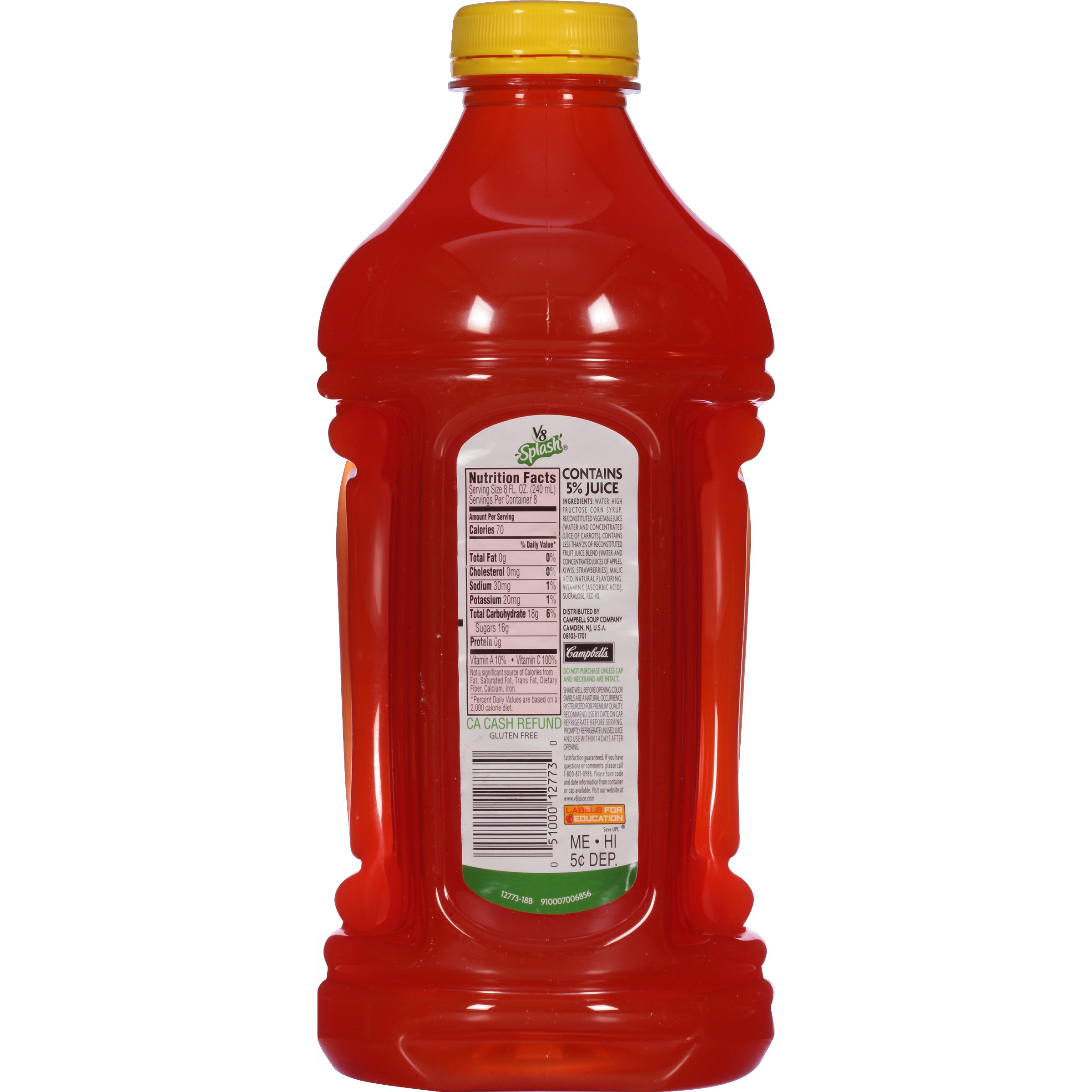 Amazon.com : V8 Splash, Strawberry Kiwi, 64 Ounce (Pack of 4