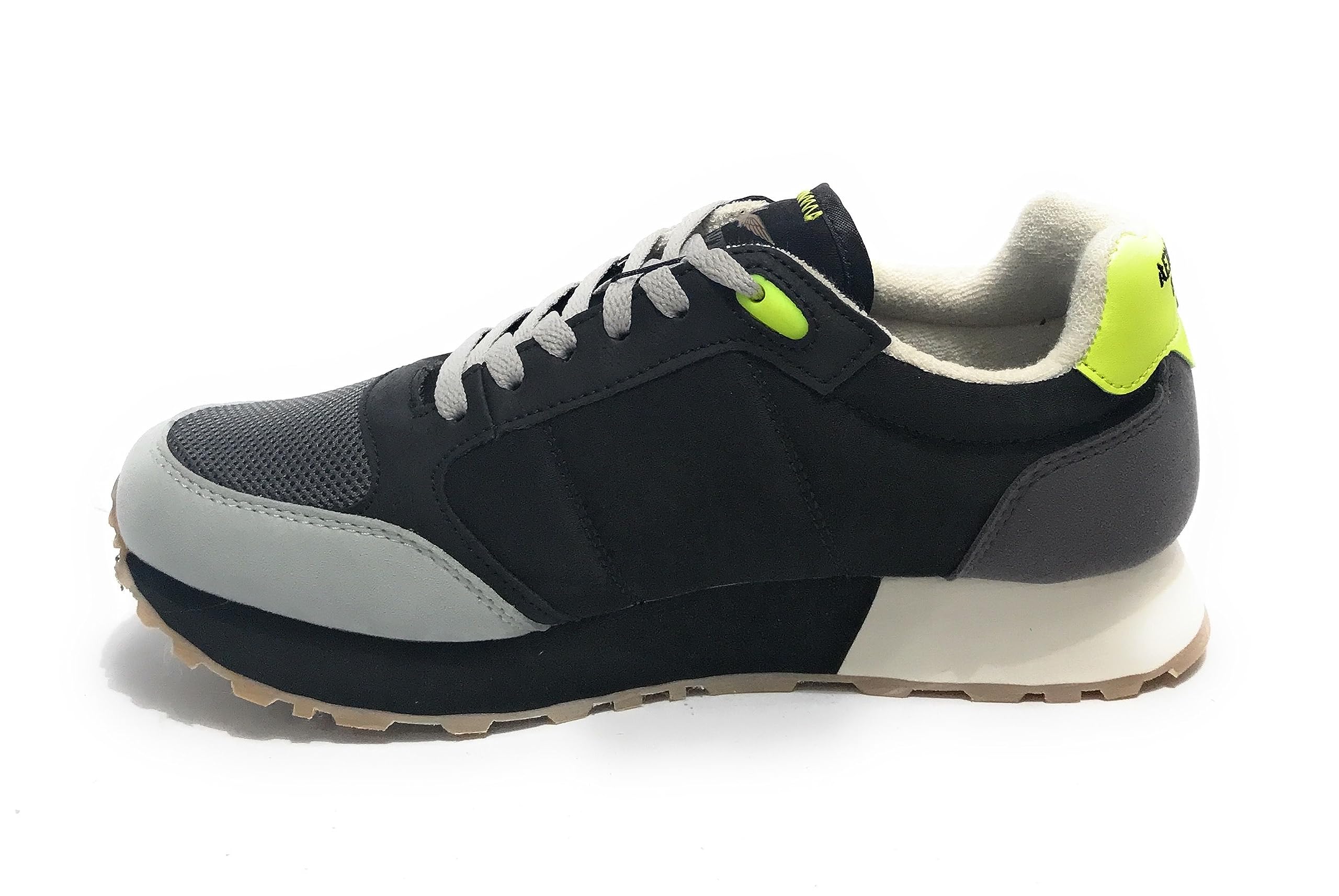 Aeronautica Militare Trainers Frecce Tricolori ecosuede nylon Nero/Grigio/Giallo U24AR09 232SC261