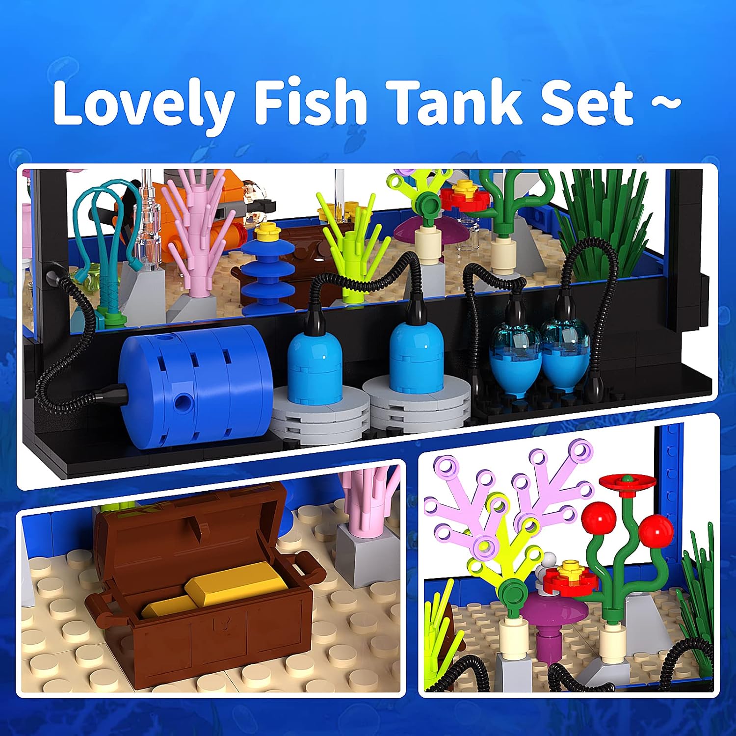 Buy Tenhorses Fish Tank Building Block Set, Lighting Aquarium Sets