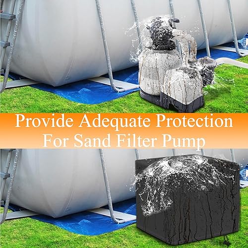 Miniatura 2 de TOHONFOO Cubierta de bomba de filtro de arena para bomba de filtro de arena transparente INTEX Krystal, impermeable y resistente a los rayos UV,