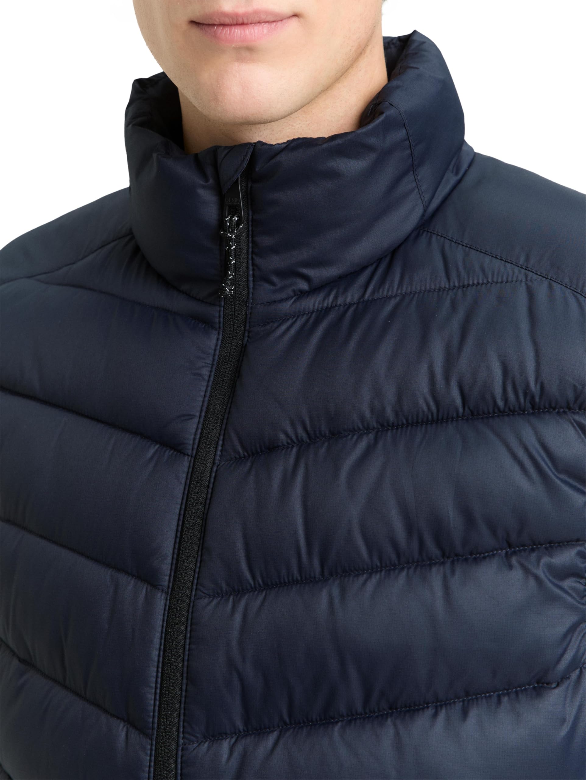TOM TAILOR Denim Herren Weste mit Stehkragen und Steppung
