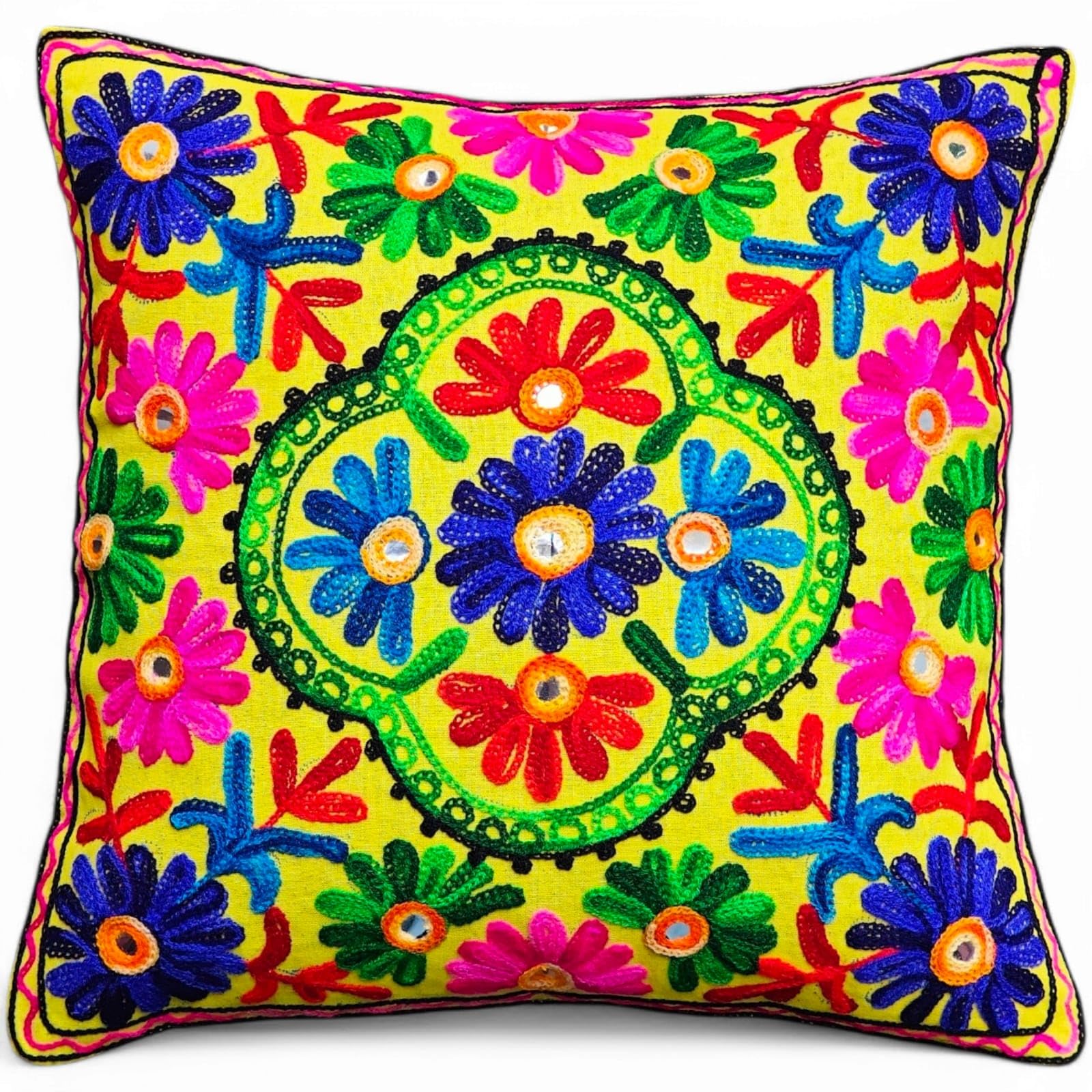 Regalo di Natale Indiano Suzani Federa 16x16 Copriletto