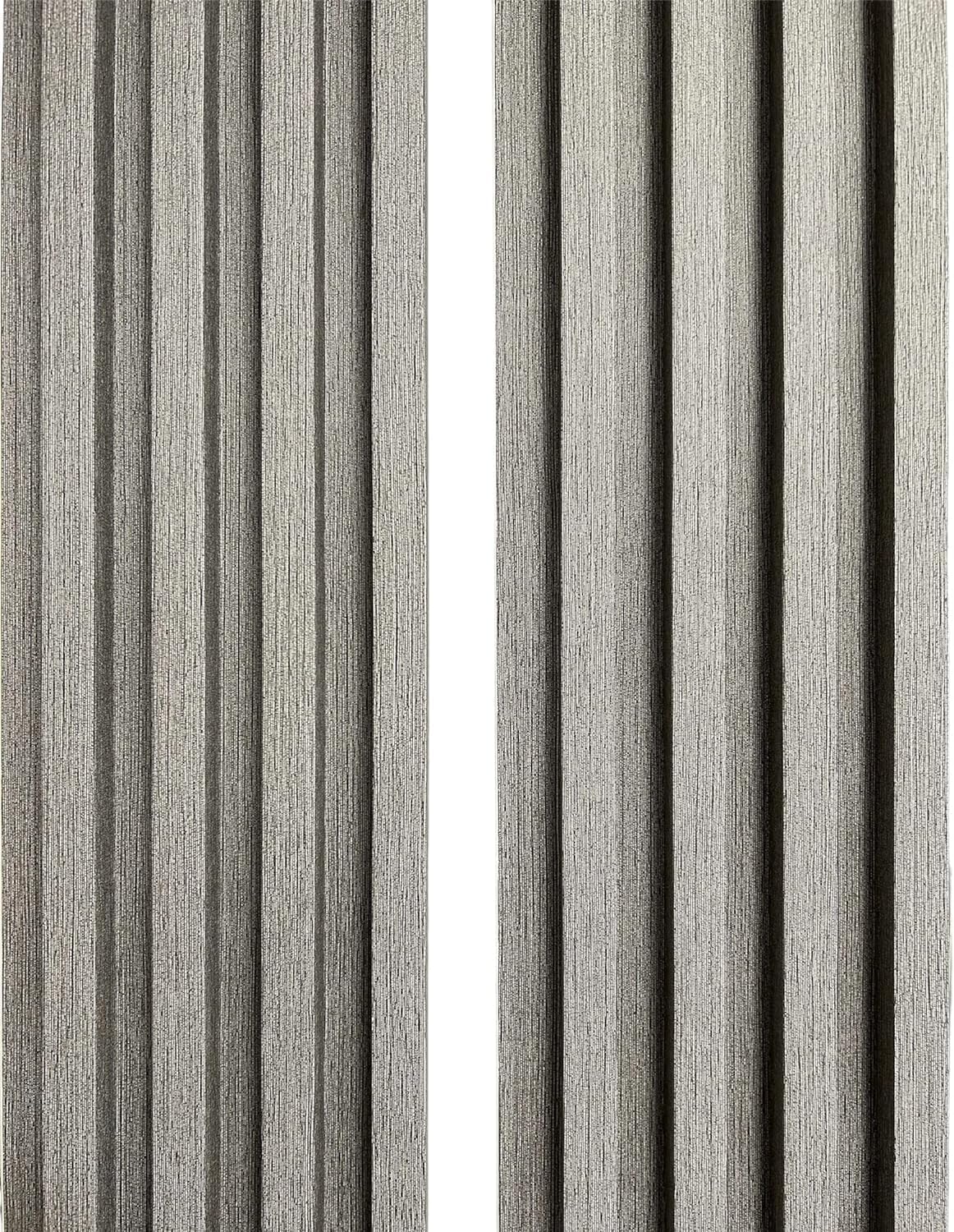 6-48 inches wall panels great for room upgrades and nice decor for indoor PVC Panels -3D - wall decor - interior wall panel (Fabric Style Grey)