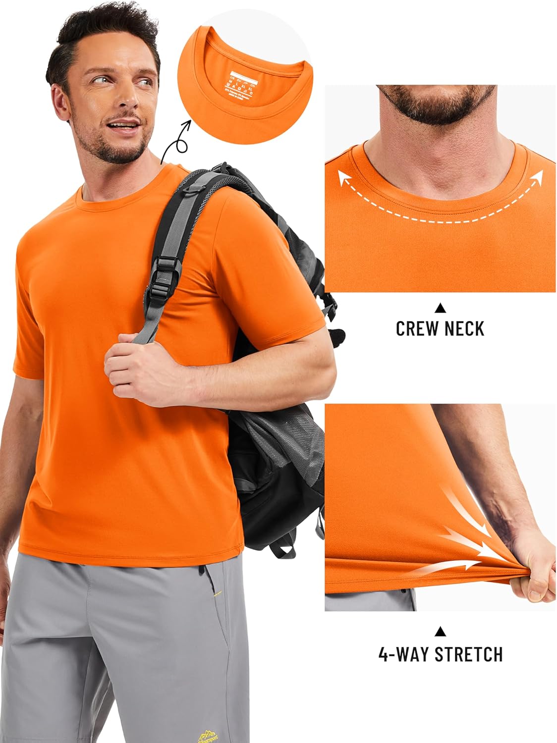 TACVASEN Mens Workout Athletic Shirts Dry Fit T-Shirts Rash Guard UPF 50+ Moisture Wicking Swim Shirts Running Gym Tee - Image 5