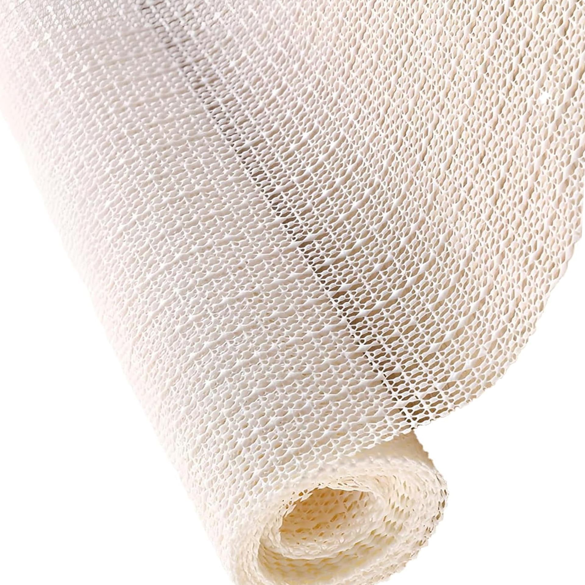 Anti Slip Rug Underlay 175 x 245 cm Multipurpose Anti Slip Mat Reusable Washable, Keep Your Rug in Place for Drawers, Shelves, and Carpets, off white