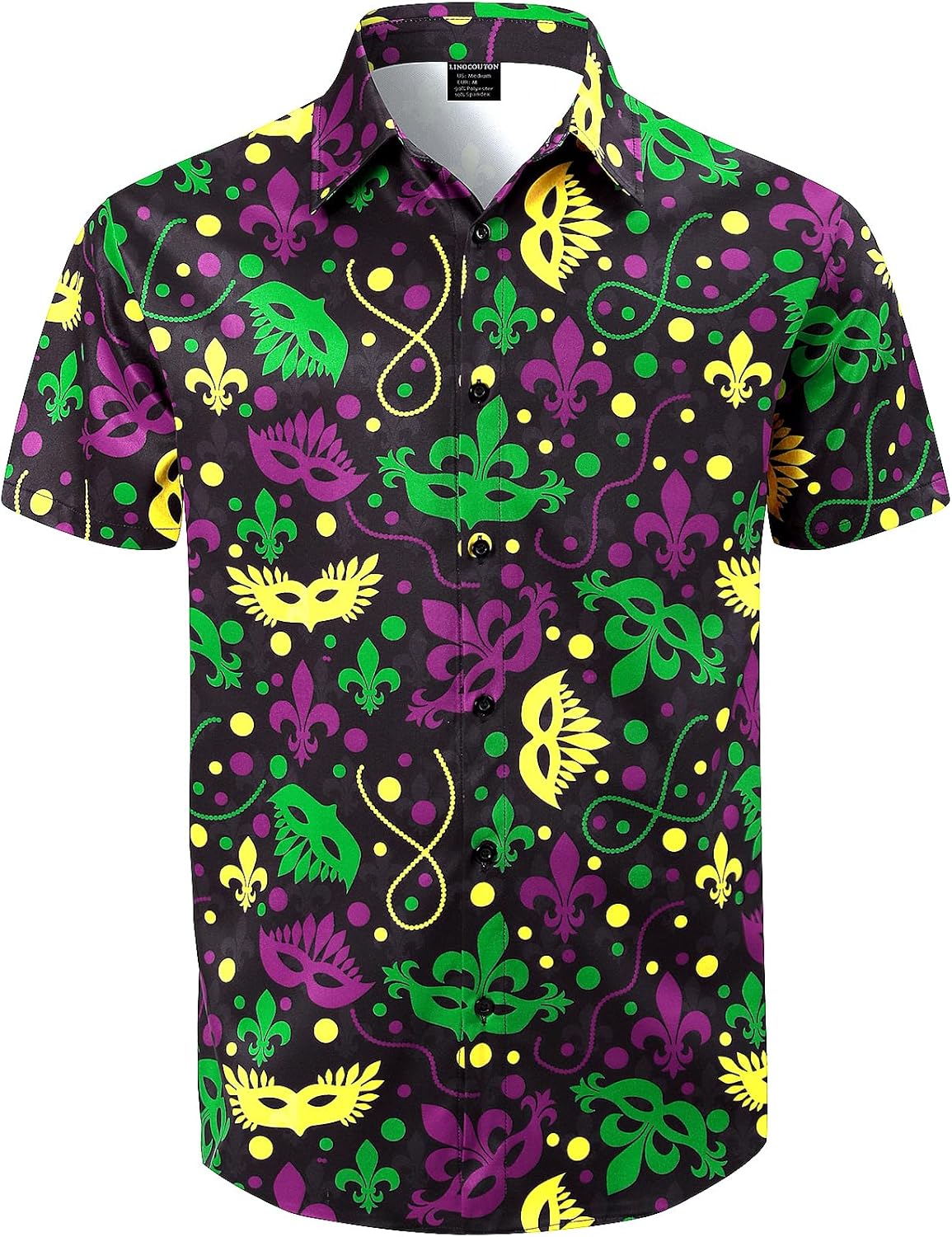 Men's Novelty Holiday Button Down Short Sleeve Shirts