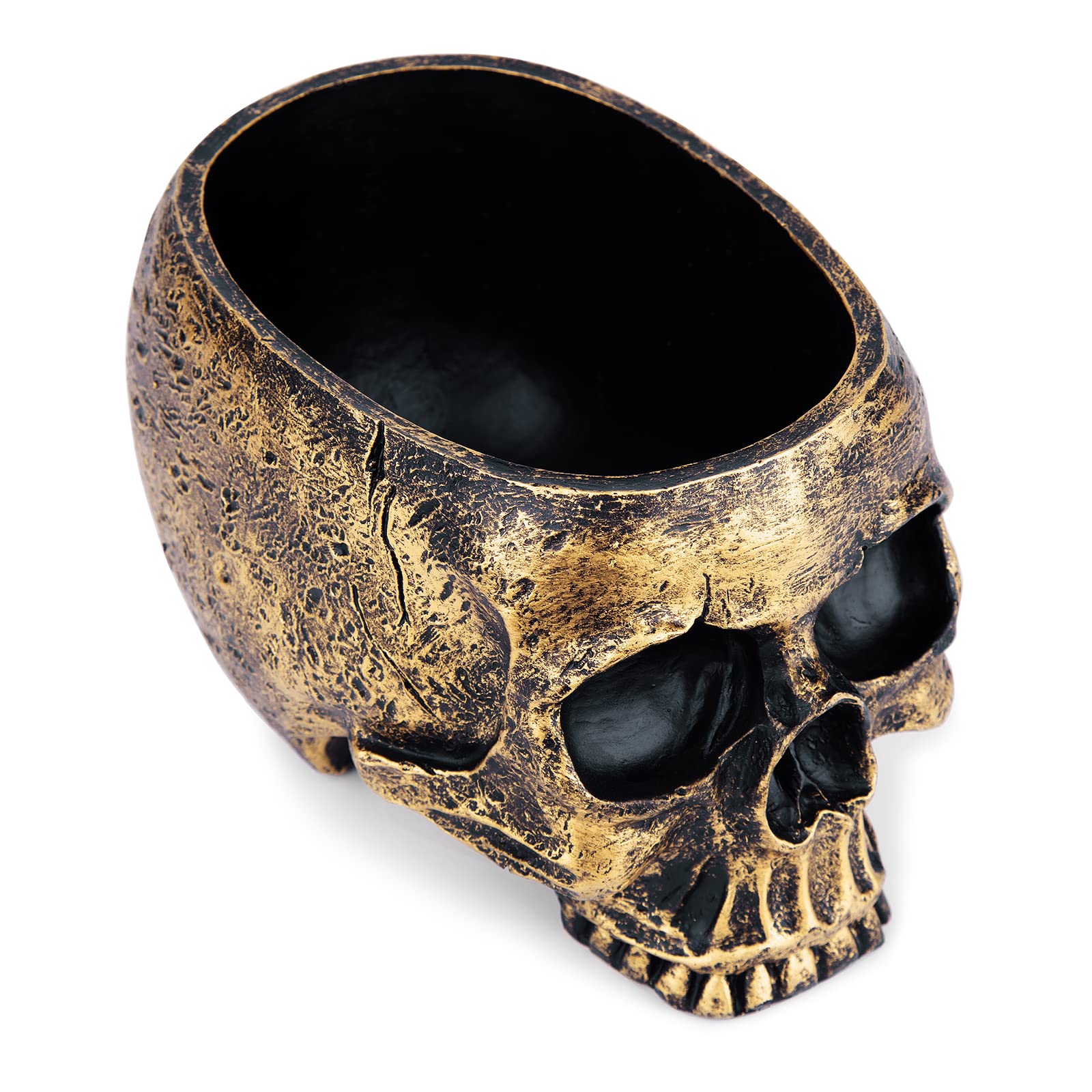 Kleiner Totenkopf-Pflanzentopf Aus Harz – 10,2 Cm, Lustiger Blumentopf Für Sukkulenten & Halloween-Deko