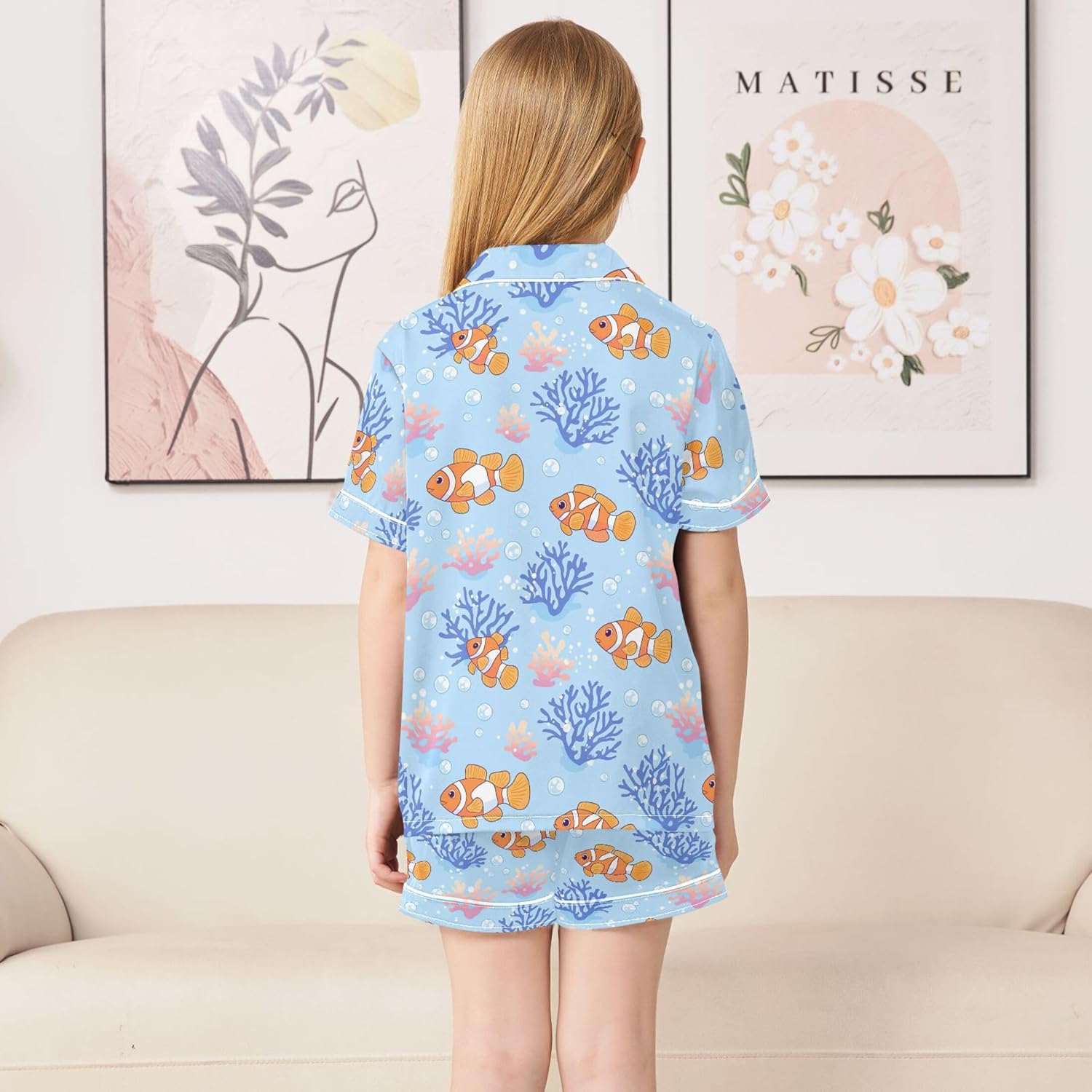 Silk Pajama Sets Short Sleeve Pajamas Soft Sleepwear 2 Piece Pjs Set