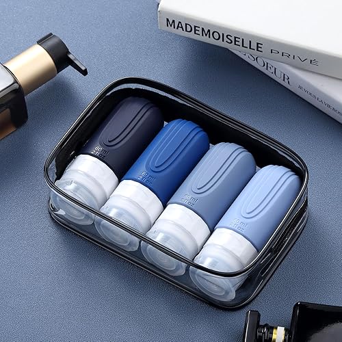 Miniatura 112 de Botellas de viaje para artículos de tocador, aprobados por la Tsa, recipientes de tamaño de viaje de 3 onzas, sin BPA, a prueba de fugas