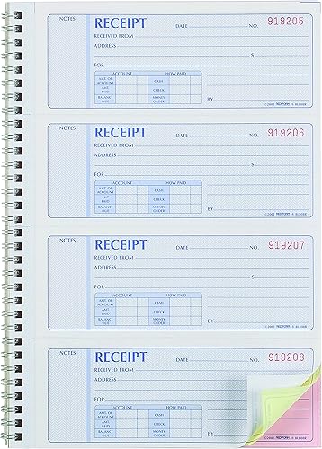 Miniatura 3 de Rediform Formguard - Libro de recibos de dinero, 2.75 x 7 pulgadas, 4 x 100 recibos (8L808R)