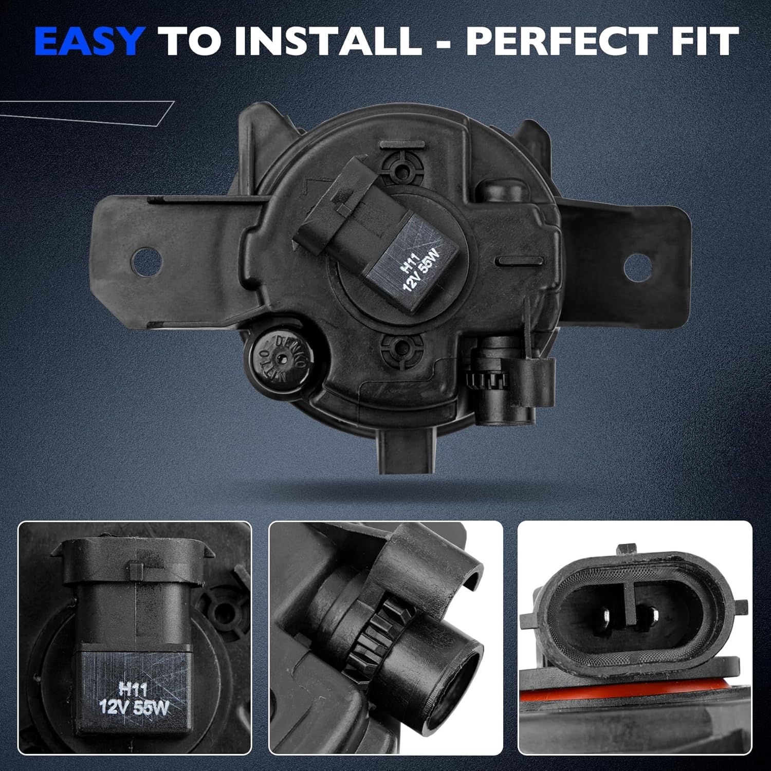 Fog Lights - Front Fog Lamps Assembly Compatible with Nissan Altima 2016 2017 2018 - Fog Light Replacement Kit Replacement for NI1038139, NI1039139, 622579HS0A, and 622569HS0A