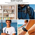 4K Mini WiFi Action Camera 128GB Thumb POV Portable Body Cam Wearable Video Recorder with IPX7 Waterproof Underwater Camcorder, Helmet Mount, Magnetic Sport DV for Bike Cycling, Pet, Vlogging(Black)