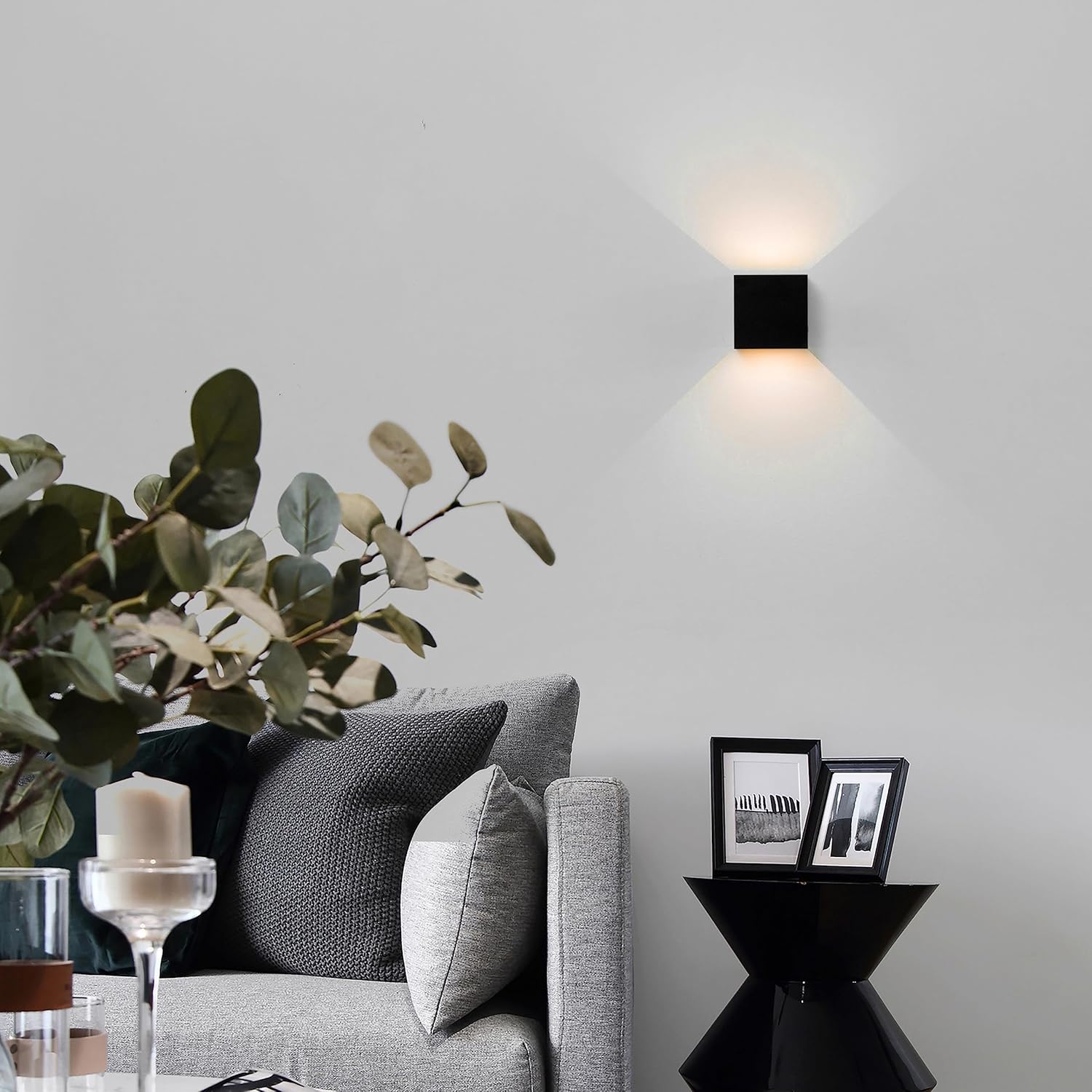 Quickway Imports Modern Wall Sconce LED Waterproof Wall Lamp Aluminum with Adjustable Beam 10-Watt 3000K Warm White Indoor Outdoor,Black - Energy Efficient, Long Lasting, Easy to Install