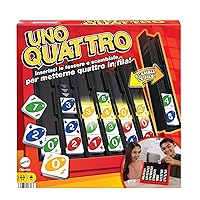 Mattel Games - UNO Quattro, combina l'abilità di abbinare il colore o il numero alla
