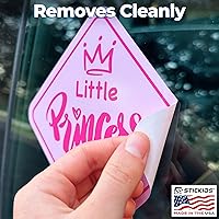 Vista 4 de Stickios Calcomanías de Little Princess on Board (no magnéticas) – Señales extraíbles y seguras para la pintura para automóviles y ventanas
