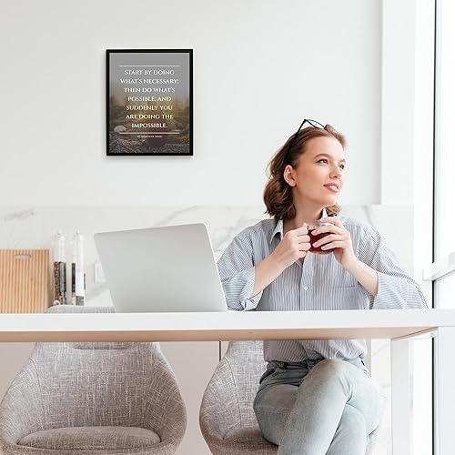 Miniatura 3 de Start By Doing - Inspirational Wall Decor, Motivational Natural Wall Art Is A Great Quotes Photo Print For Living Room Decor, Office Decor, Library,