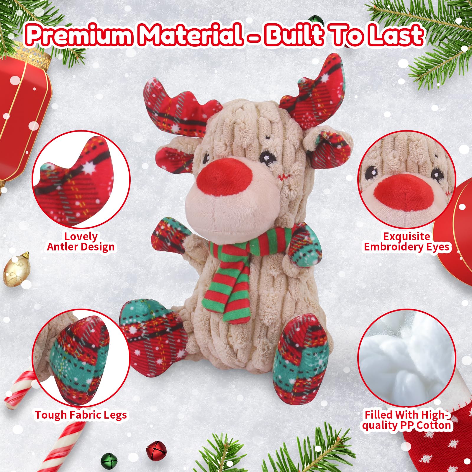 loncoldy Juguetes de Navidad para Perros