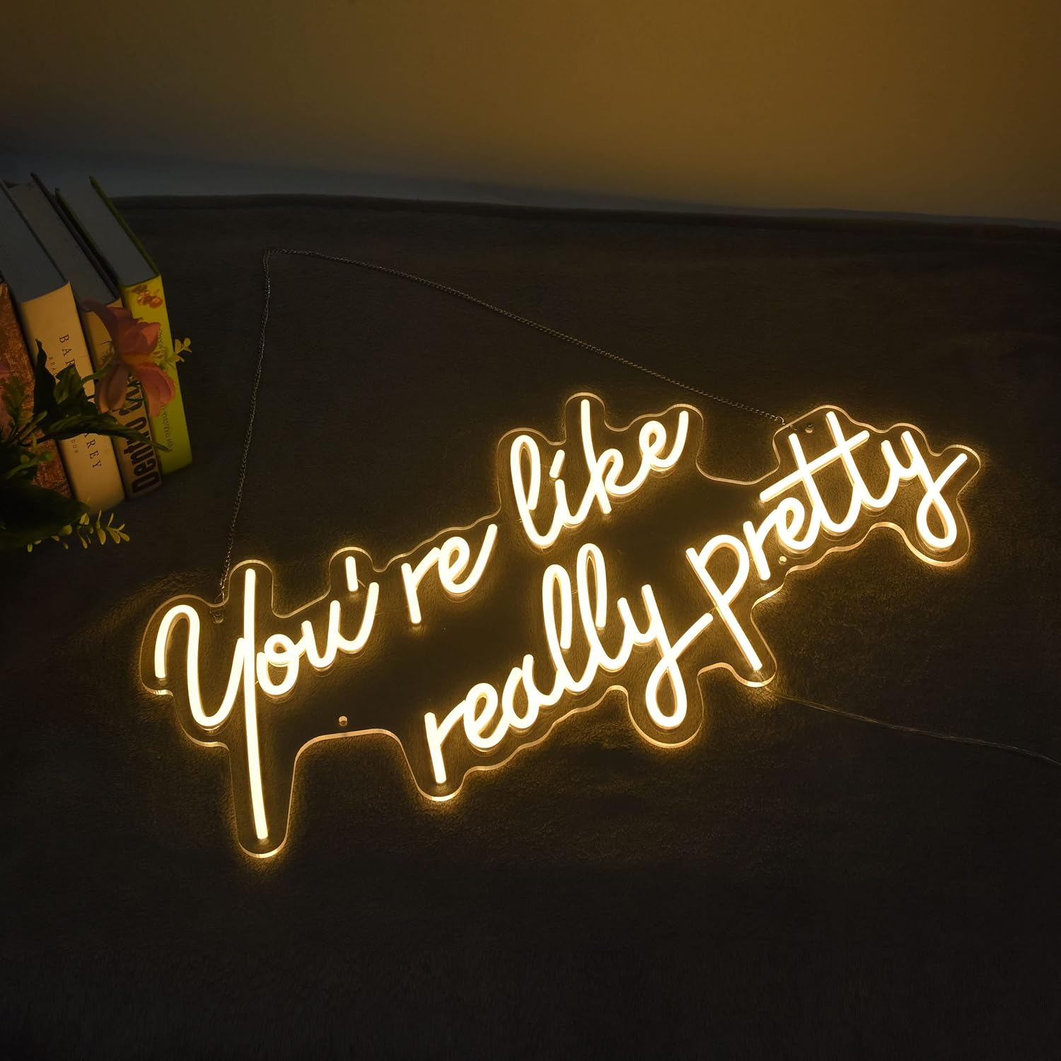 Large LED Neon Sign for Wall Decor,28 inches You are Like Really Pretty White Neon Light Signs for Engagement Party,Wedding, Birthday Party,with Dimmable Switch - Image 3