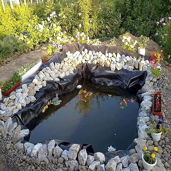 Image KARISI HDPE Pond Skins Liner Preformed Pond Underlayment Flexibilitiy Foldable Impermeable for Reservoir River Slope Waterfalls Outdoor Ponds 2 * 2M (Color : Black, Size : 10x15m) Image KARISI HDPE Pond Skins Liner Preformed Pond Underlayment Flexibilitiy Foldable Impermeable for Reservoir River Slope Waterfalls Outdoor Ponds 2 * 2M (Color : Black, Size : 10x15m)