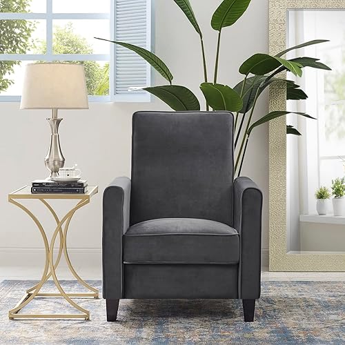 Miniatura 87 de Naomi Home Frida Silla moderna de mediados de siglo, sillas decorativas con marco de madera duradera para sala de estar, silla de lectura con