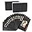LotFancy Plastic Playing Cards, 2 Decks of Cards with Plastic Cases, Waterproof, Black Poker Cards for Magic Tricks Pool Beach Card Games, Cool Gadgets Gift for Men Adults