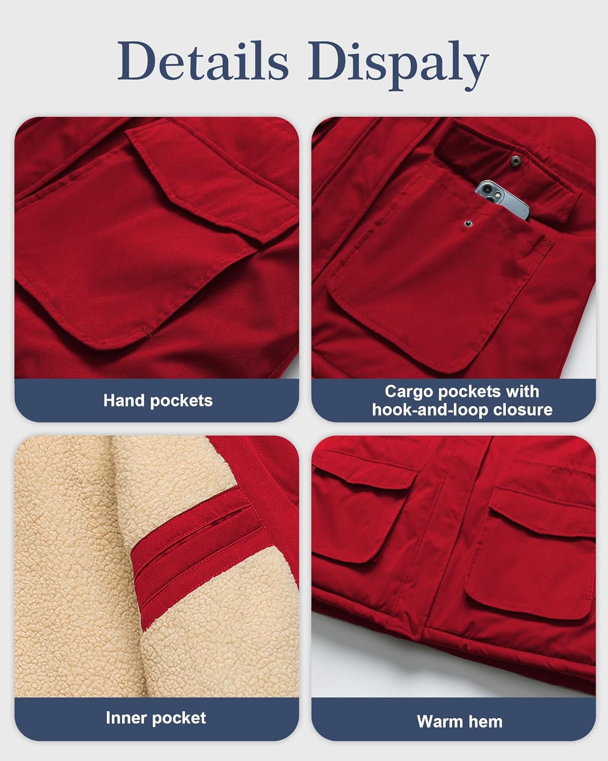 CREATMO US Women's Plus Size Winter Coats Warm Parka Jackets Sherpa Lined Detachable Fur Hood Available in Size 1X to 5X - Image 7