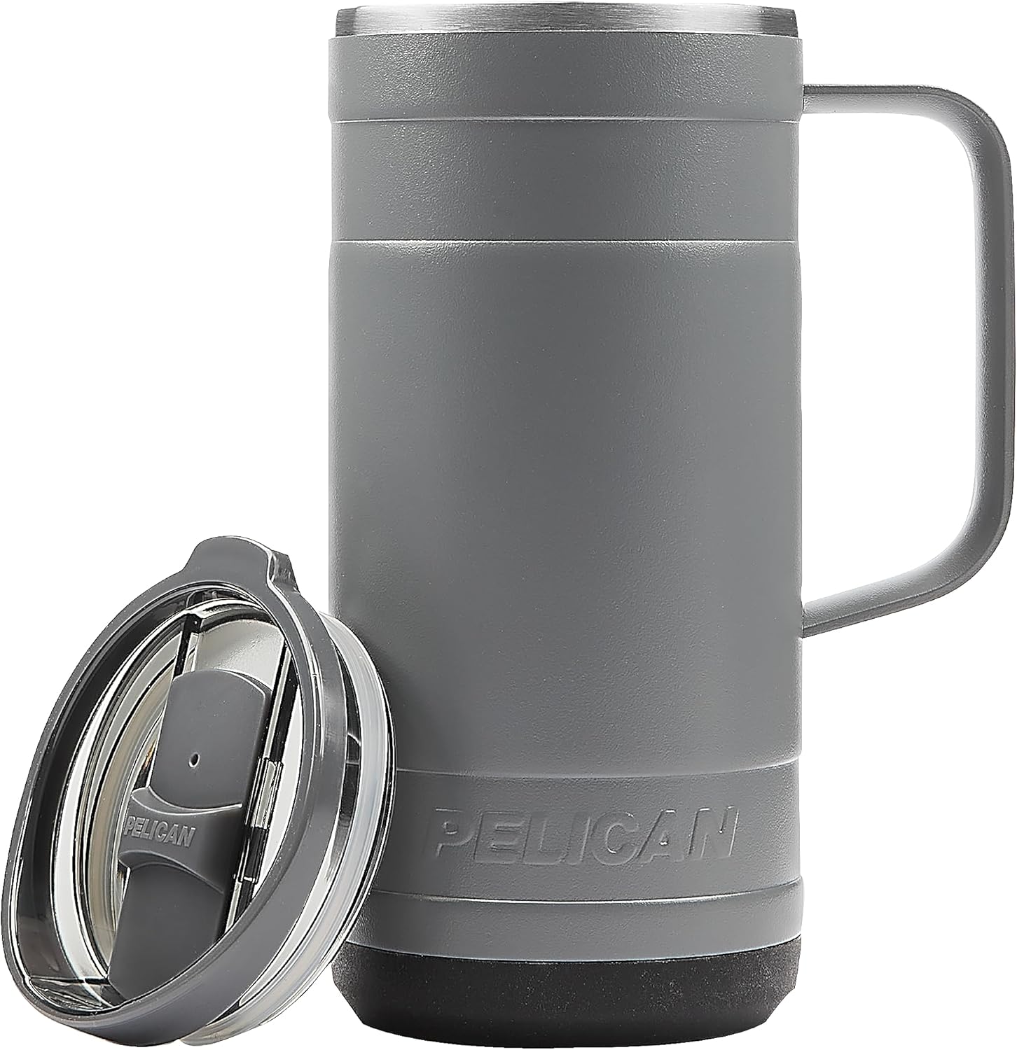 Pelican Hydration Pelican Ridge™ 18 oz Vacuum Insulated Tumbler - Recycled Stainless Steel Double Wall Travel with Dual Lid, Powder Coated Insulated Coffee Mug For Hot Cold Drinks, Graphite - Image 10