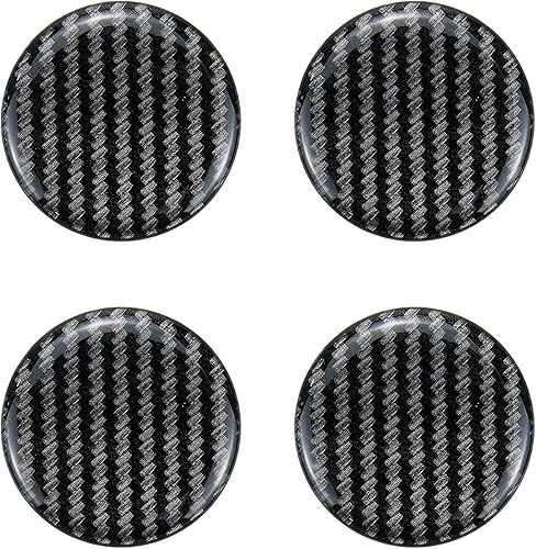 Modengzhe Cubierta de llanta, 1.772 in, etiqueta engrosada cubierta de resina de fibra de carbono, patrón de celosía de fibra de carbono, paquete de
