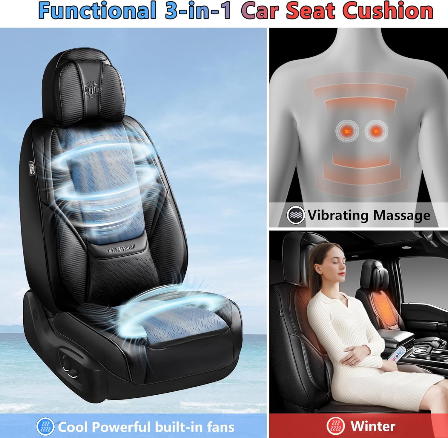 Drive in Comfort: CAR PASS Luxury Ventilation Cooling Seat Cover Review
