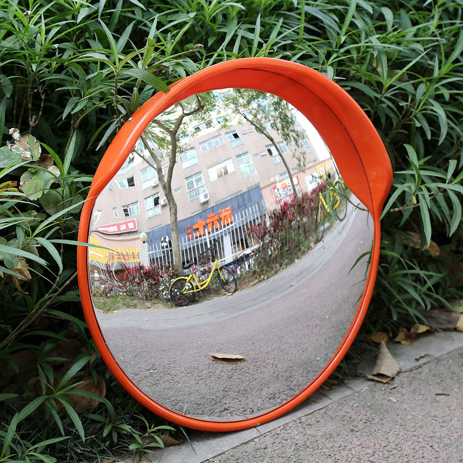Miroir de Circulation 60cm 130 °, Miroir de contrôle de Miroir Convexe résistant aux intempéries Miroir de sécurité pour allées garages allées entrepôts usines hôpitaux