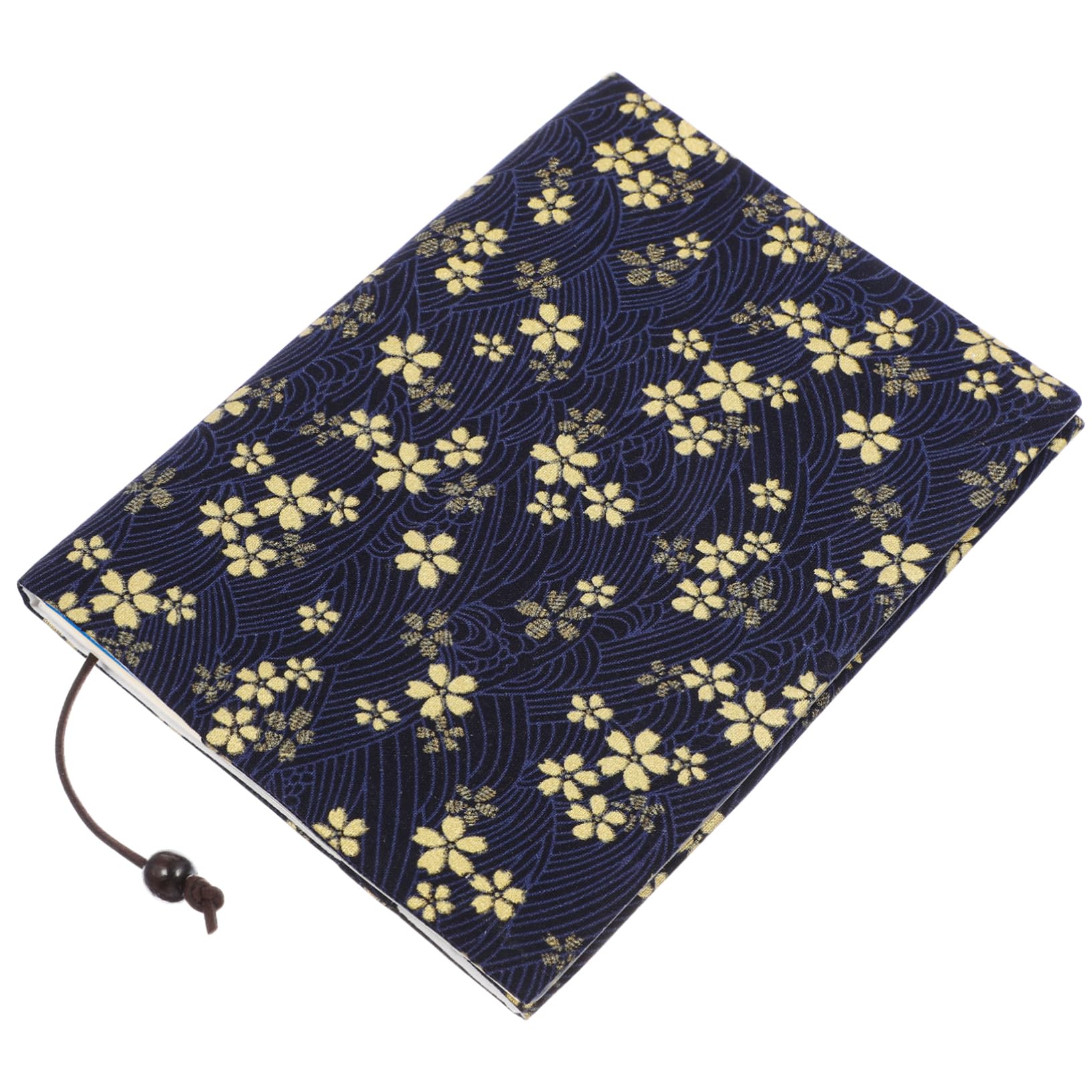 SECFOU Funda Ornamental para Libros de Tela Azul, Resistente y Decorativa, Protege Libros Escuela y Oficina, Diseño Hecho a Mano y Ajustable