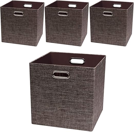 Posprica Storage Basket Bins,13×13 Foldable Storage Boxes