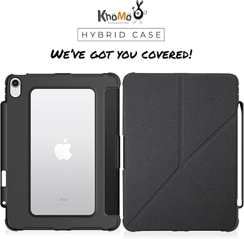Miniatura 7 de KHOMO Funda híbrida delgada para iPad Air de 5 generación (2022)  iPad Air de 4 generación (2020) de 10.9 pulgadas  Soporte para lápices integrado