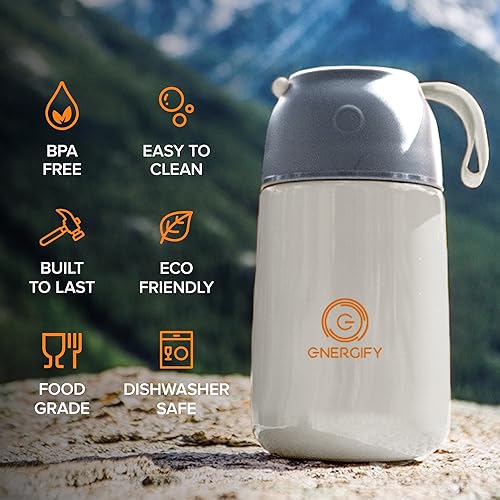 Miniatura 7 de ENERGIFY Tarro de comida aislado al vacío. Tazón grande de 24 onzas con cuchara plegable, taza. Boca ancha para mantener bebidas calientes y frías,