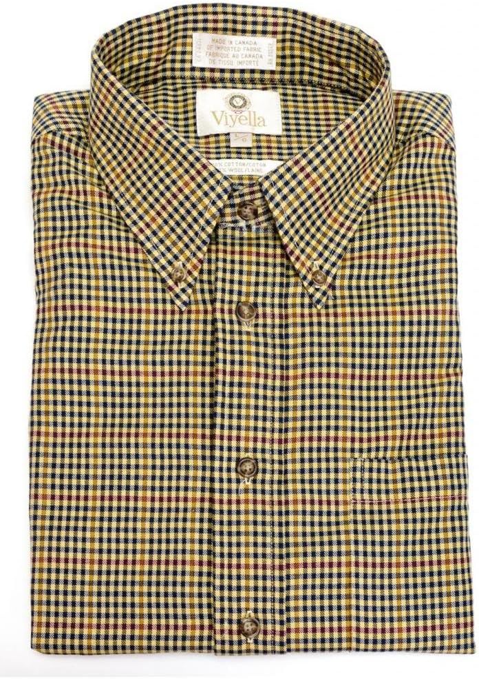 Viyella Men's Long Sleeve Tan Plaid Sport Shirt