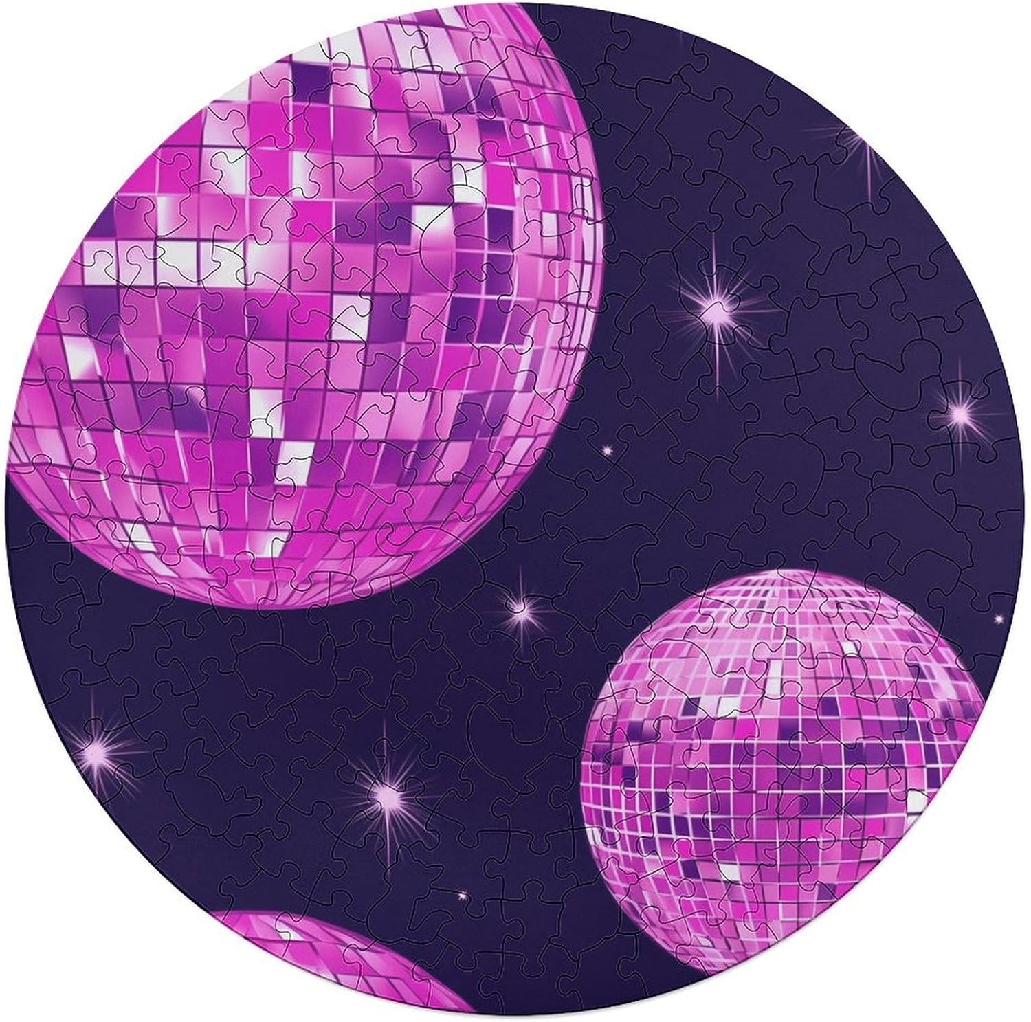 Disco Ball (1) Wooden Puzzles Irregular Animal Shaped Jigsaw Puzzle Fun Family Game 195 PCS