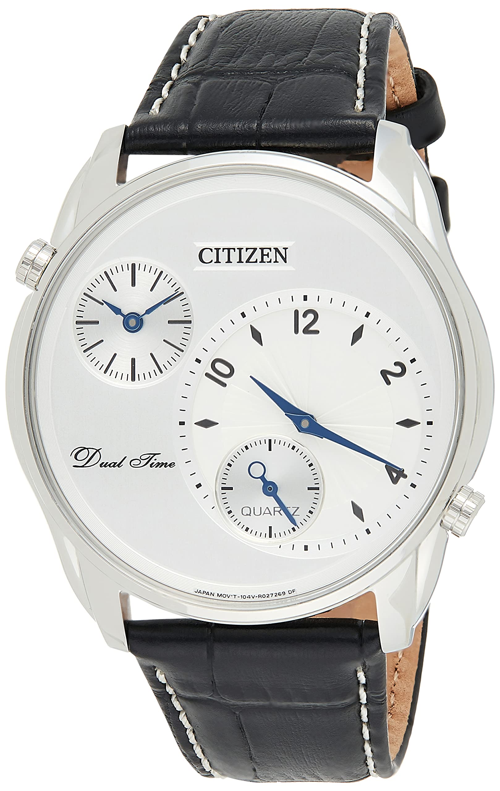 Citizen Mens Quartz Watch, Analog Display And Leather Strap - AO3030-24A