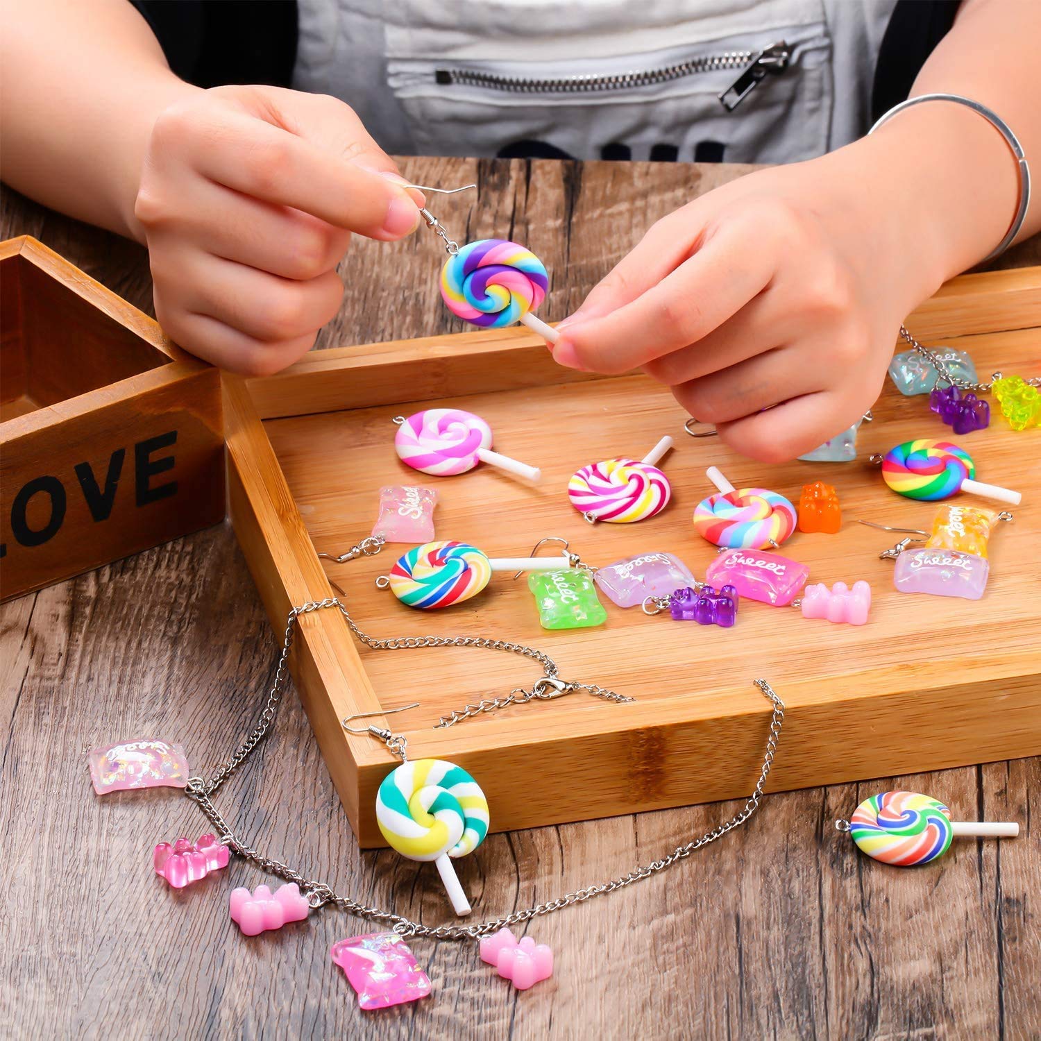 KP 10 stks/partij Leuke Lollipop Charms Hangers for Handgemaakte Decoratie Armbanden Ketting Oorbel Sleutelhanger Sieraden Maken D301 (Metal color : Mix 10pcs random KP 10 stks/partij Leuke Lollipop Charms Hangers for Handgemaakte Decoratie Armbanden Ketting Oorbel Sleutelhanger Sieraden Maken D301 (Metal color : Mix 10pcs random